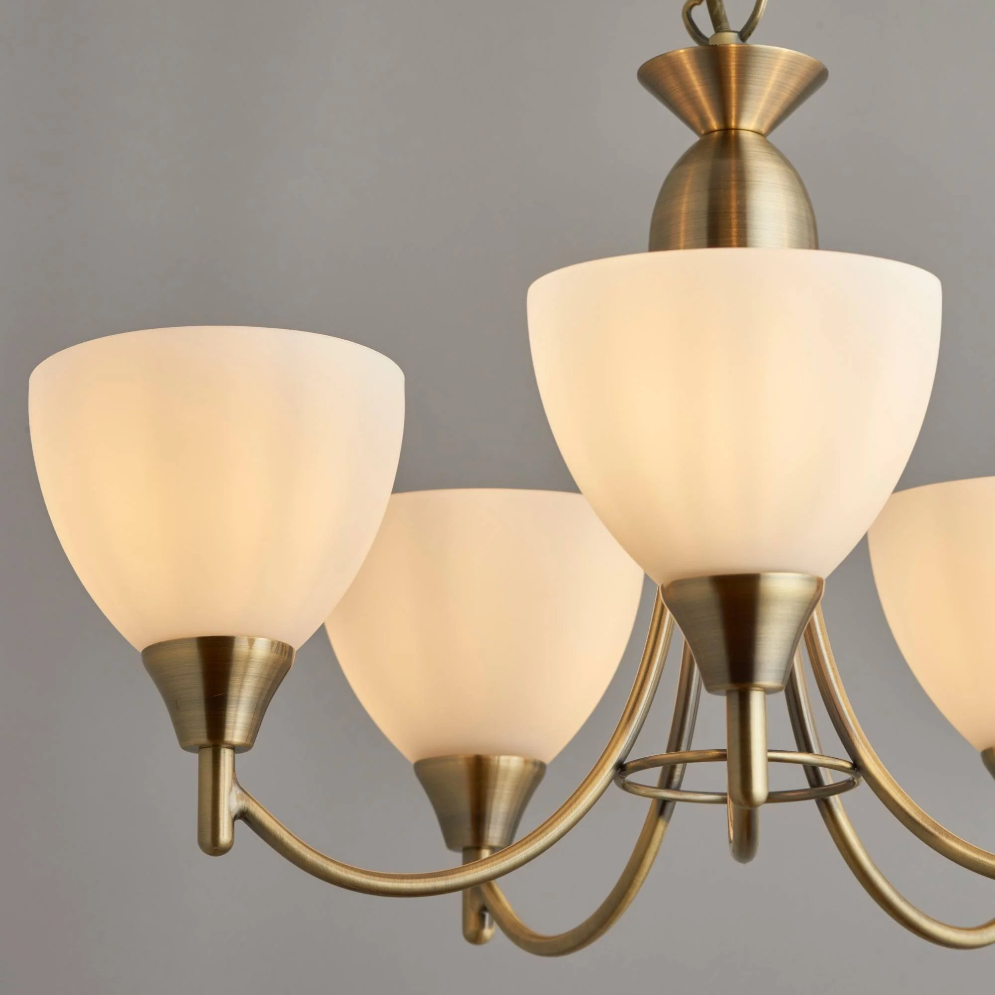 Alton 5 Light Antique Brass Pendant Ceiling Light - Image 5