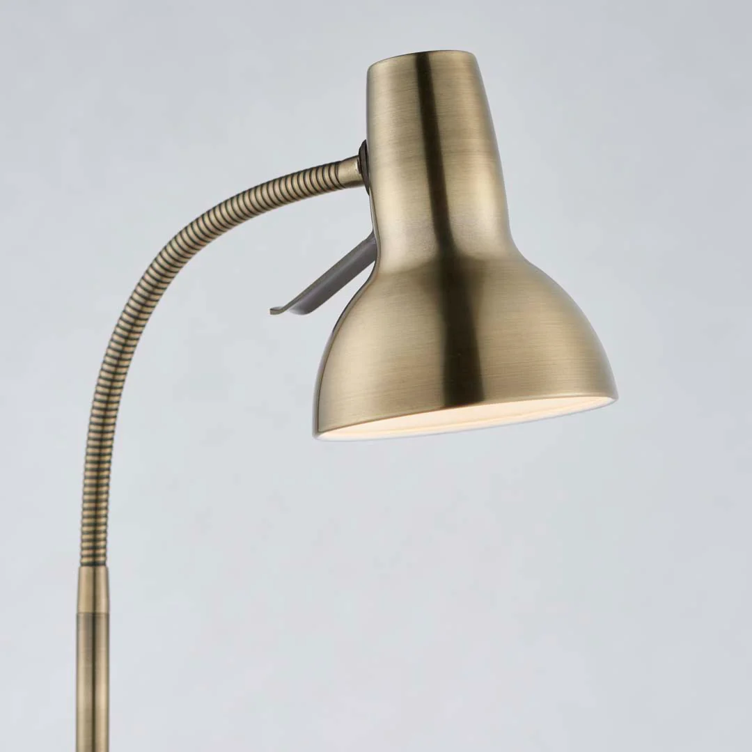 Amalfi Antique Brass Task Floor Lamp - Image 3