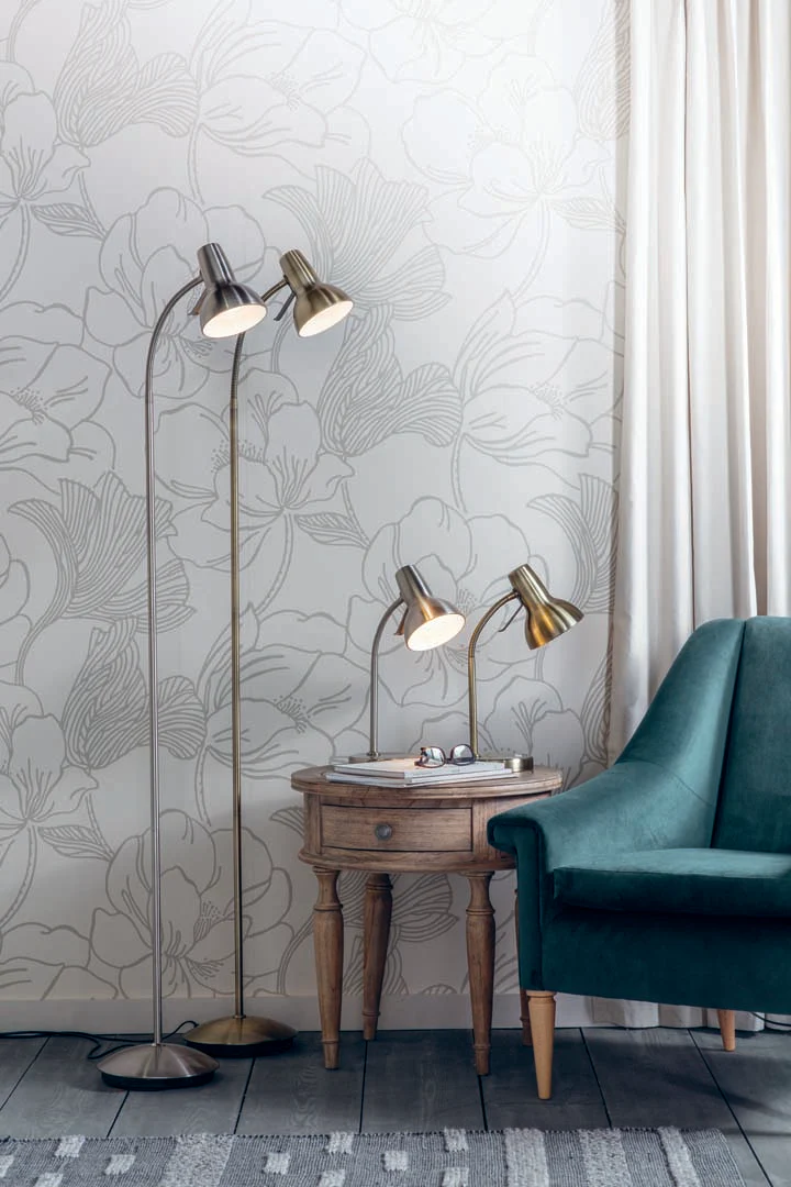 Amalfi Antique Brass Task Floor Lamp - Image 6