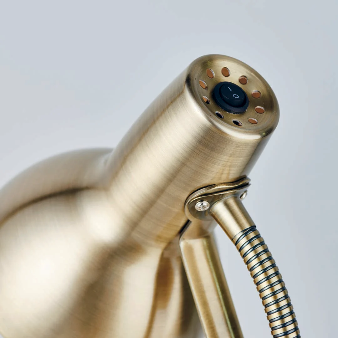 Amalfi 47cm USB Antique Brass Desk Table Lamp - Image 4