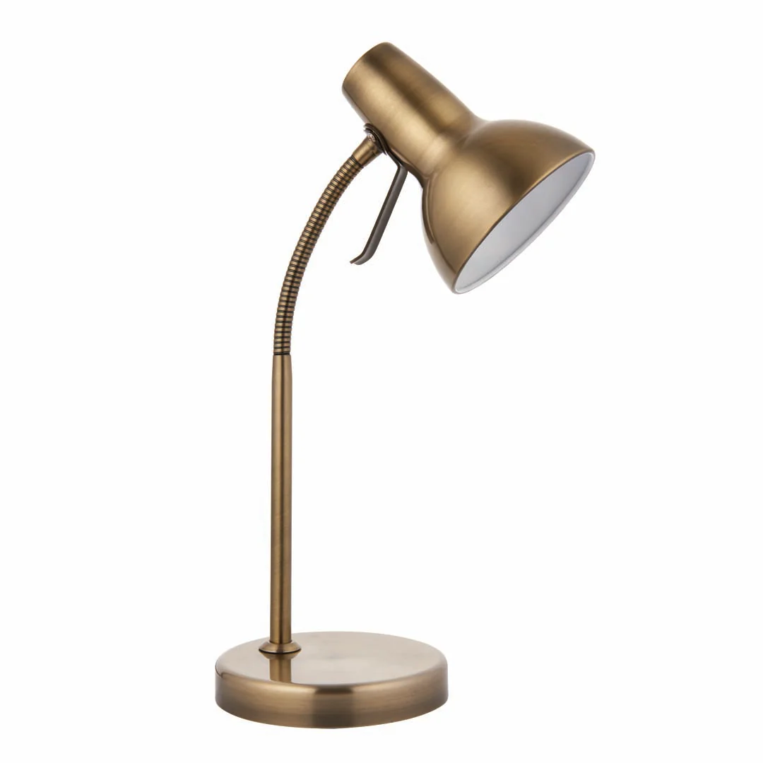 Amalfi 47cm USB Antique Brass Desk Table Lamp - Image 8