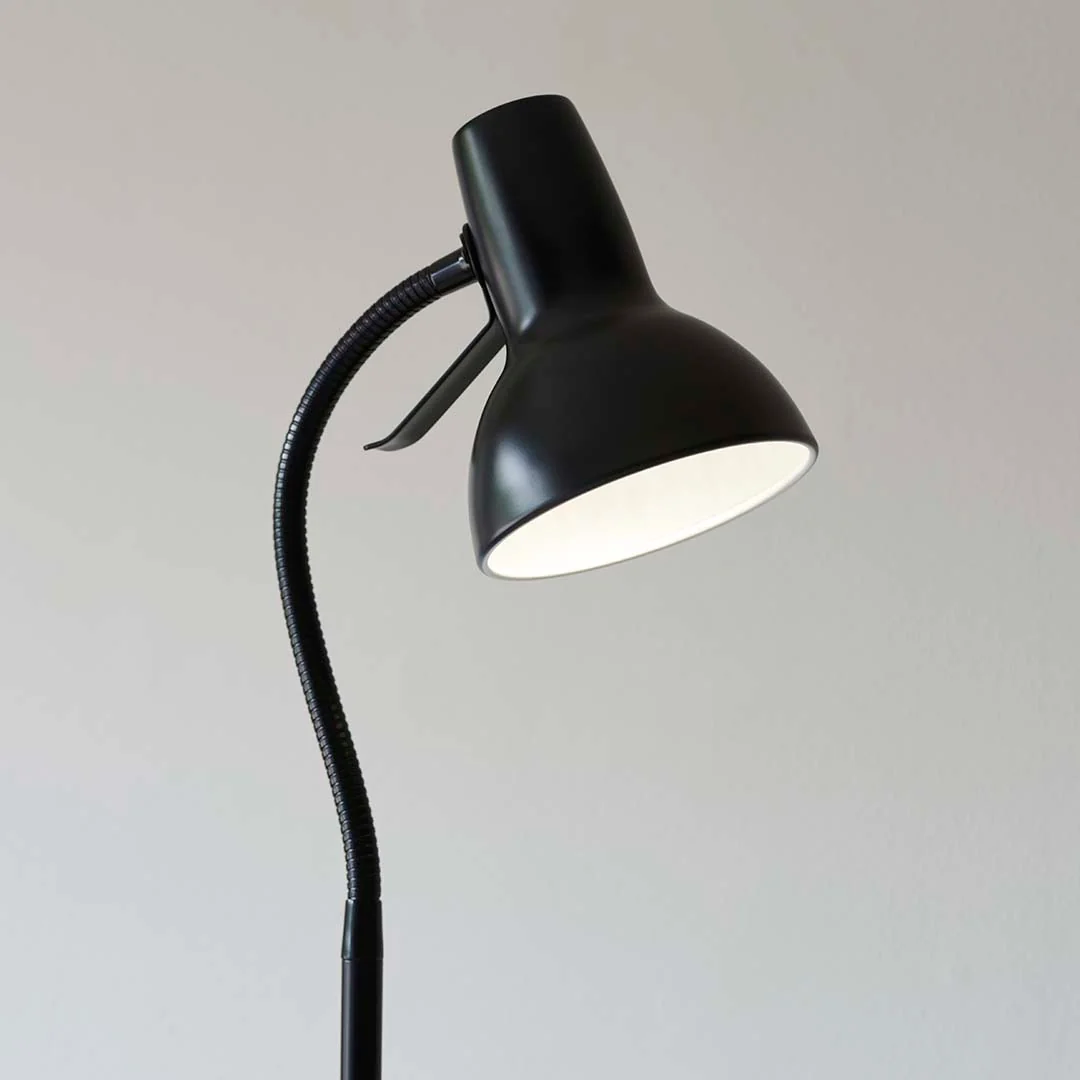 Amalfi Matt Black Task Floor Lamp - Image 4