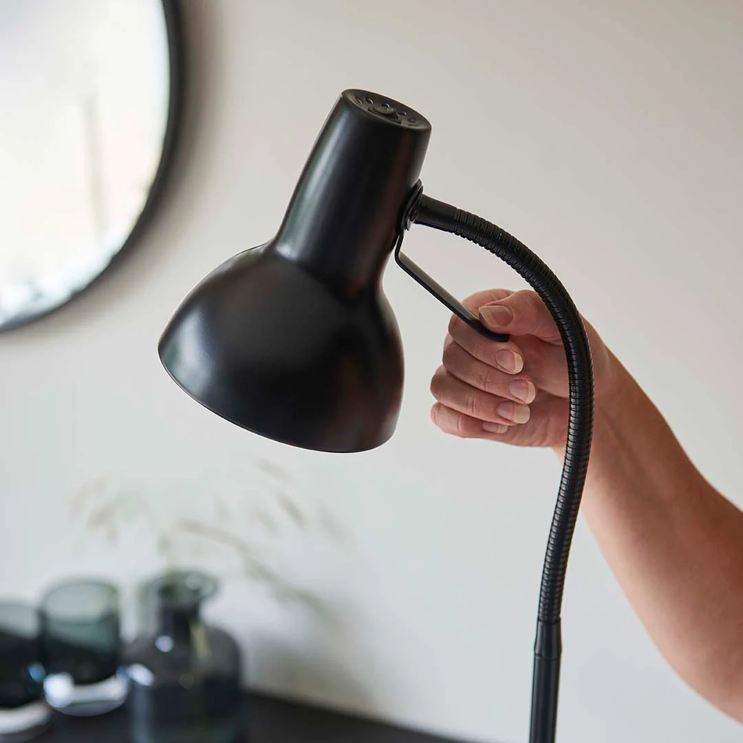 Amalfi Matt Black Task Floor Lamp - Image 6