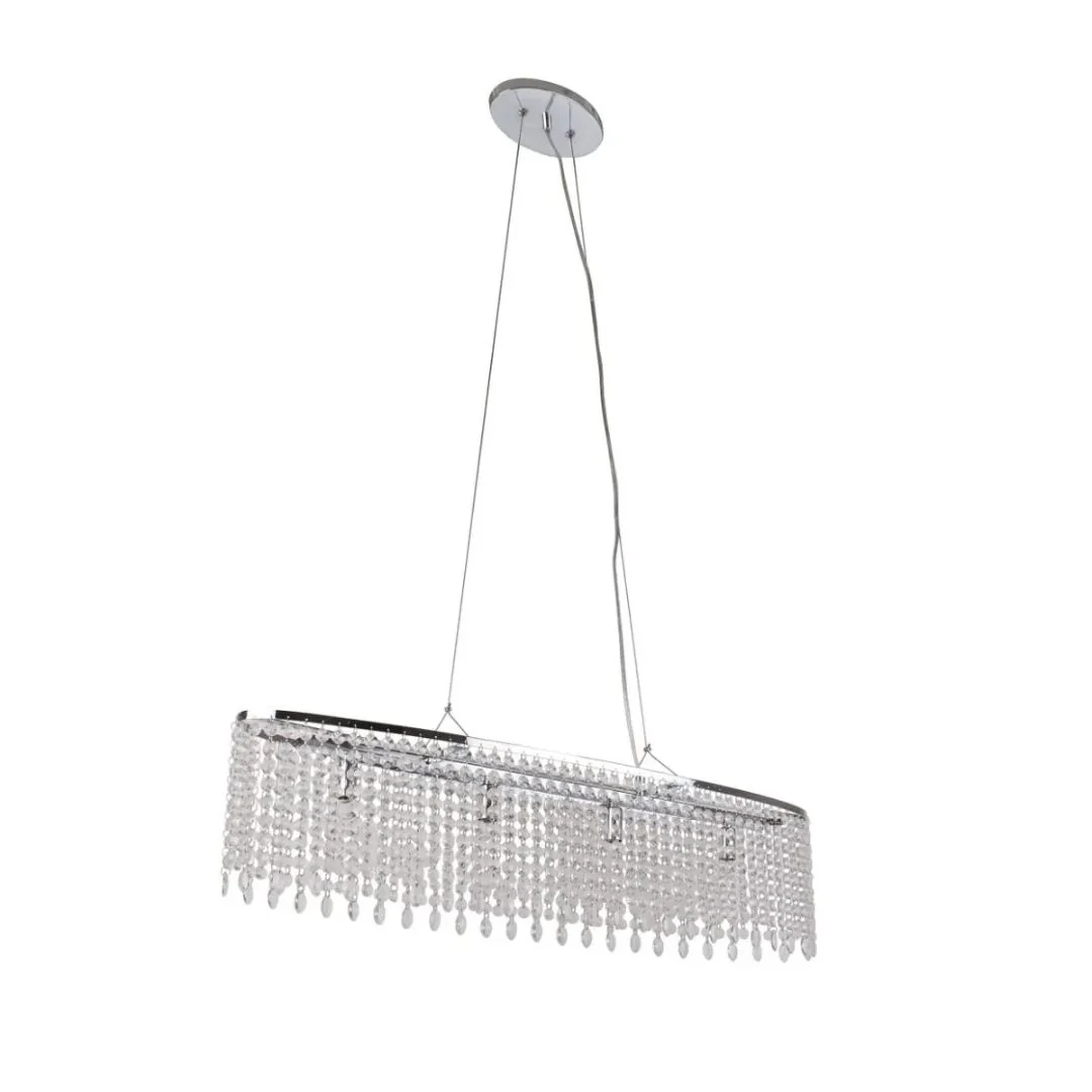 Amity 4 Light Polished Chrome & Crystal Ceiling Pendant - Image 3