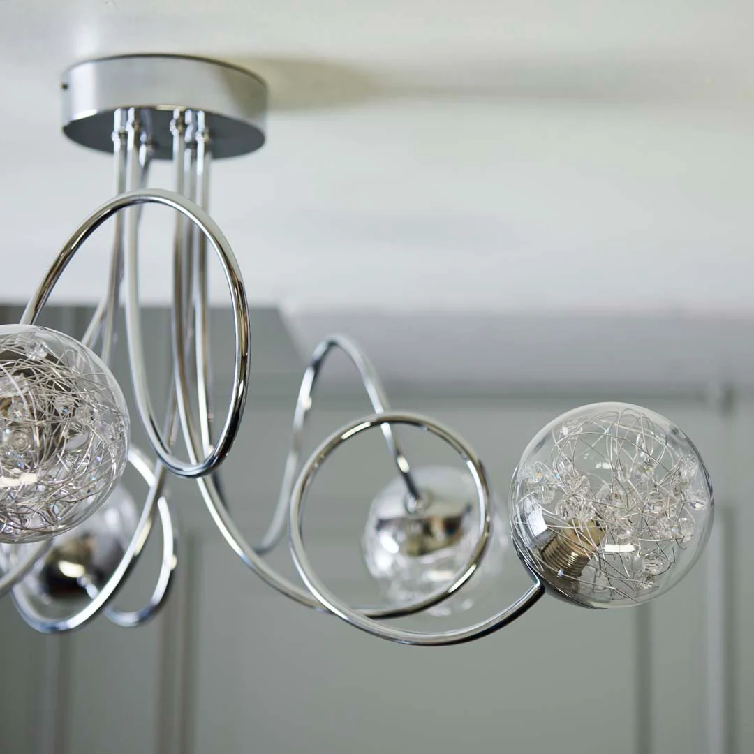 Auria 6 Light Semi Flush Ceiling Light - Image 10