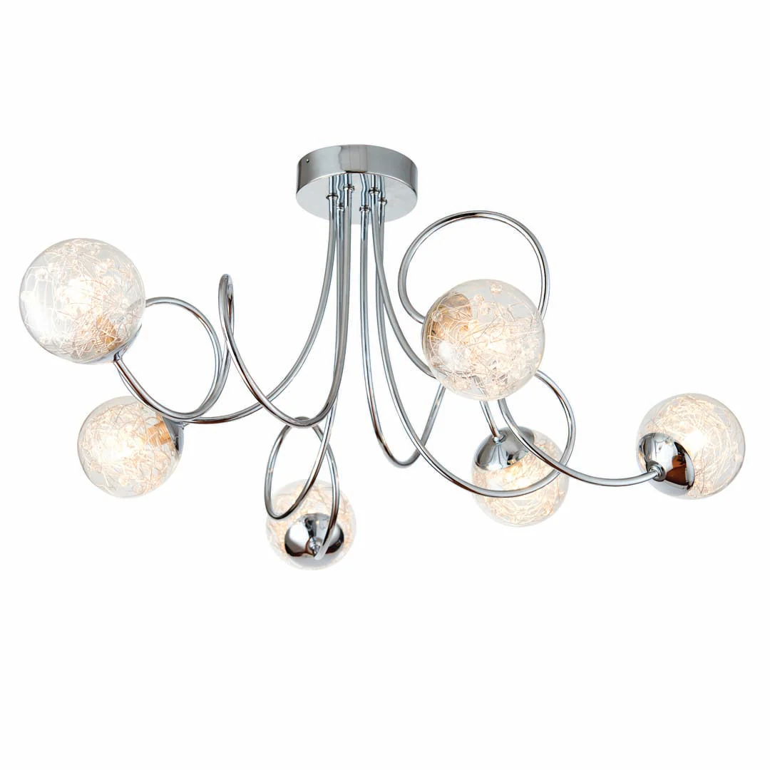 Auria 6 Light Semi Flush Ceiling Light - Image 16