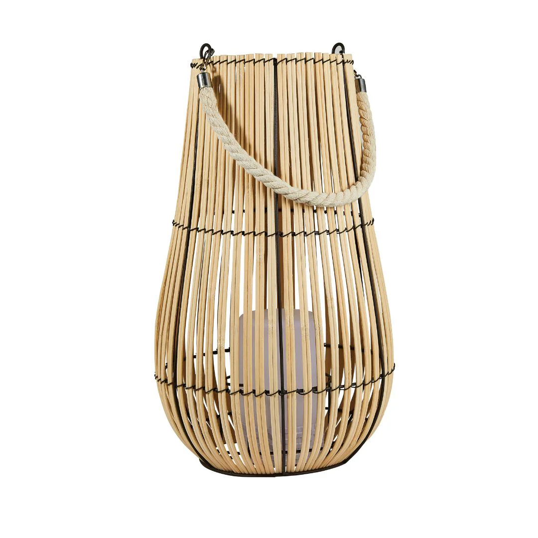 Azore Bamboo LED Lantern - Image 4