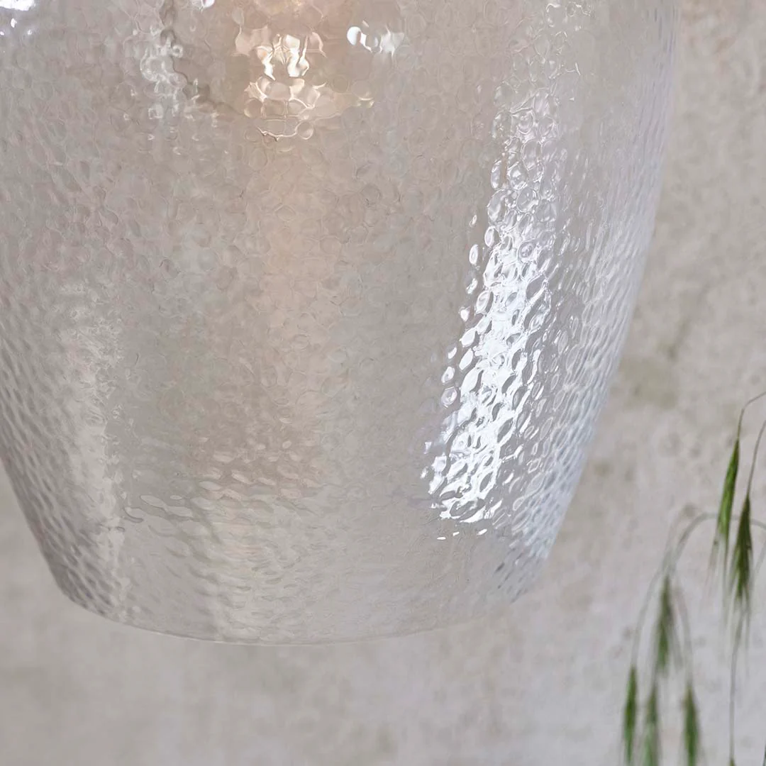 Bindki Hammered Polished Nickel Small Pendant Ceiling Light - Image 8