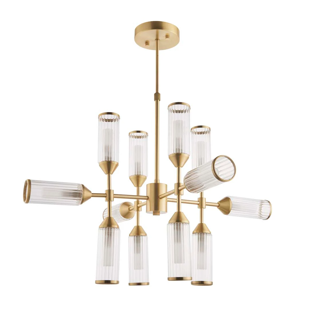 Botero 12 Light Satin Brass Ceiling Light - Image 10
