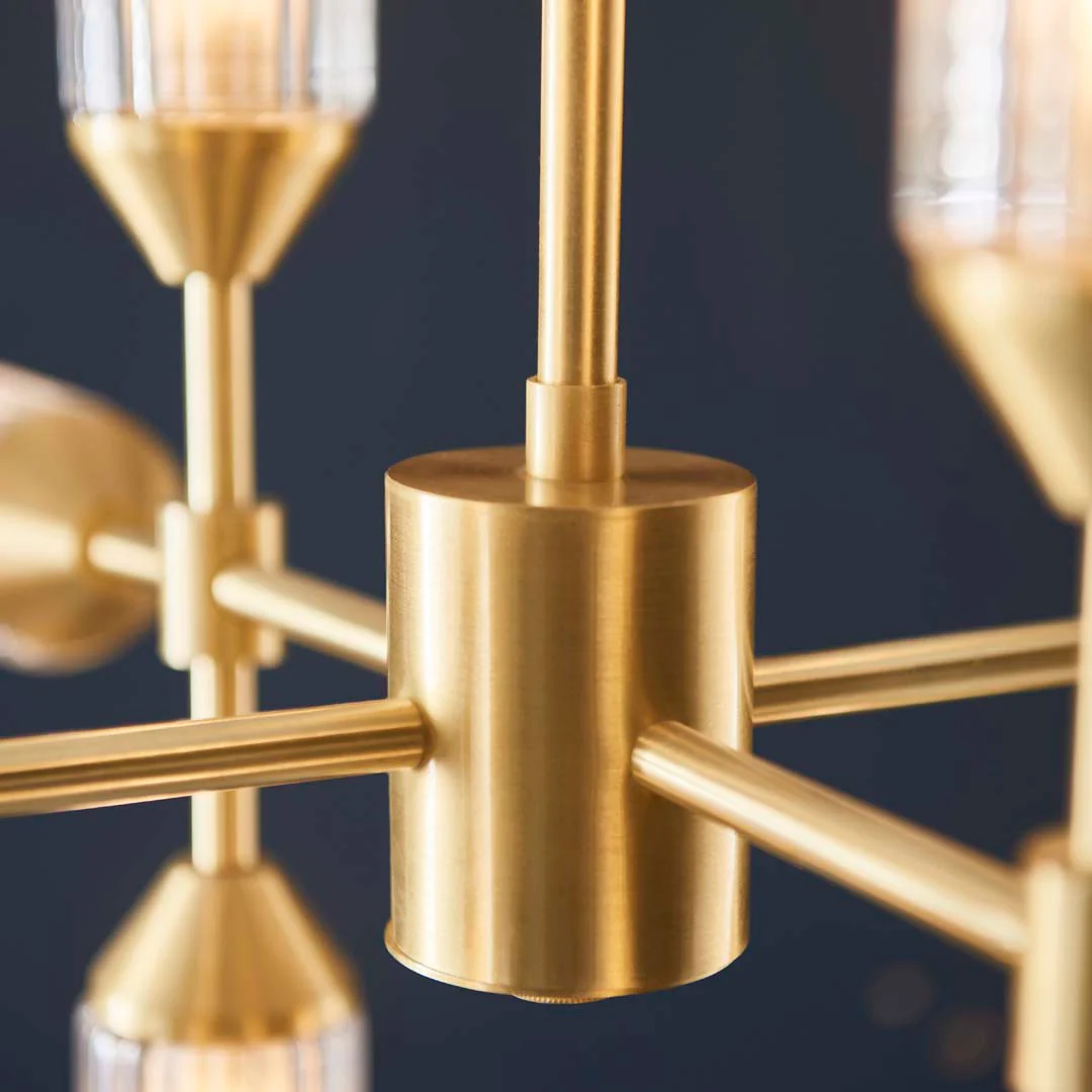 Botero 12 Light Satin Brass Ceiling Light - Image 7