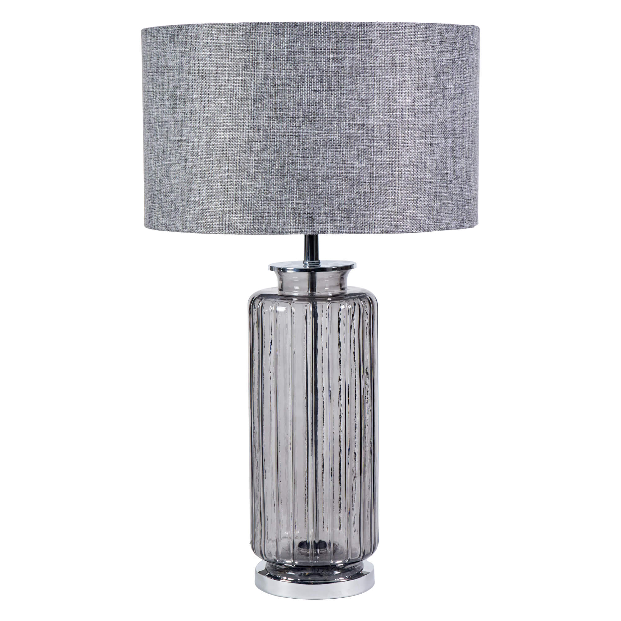 Brock Grey Smoked Glass Table Lamp - Image 10