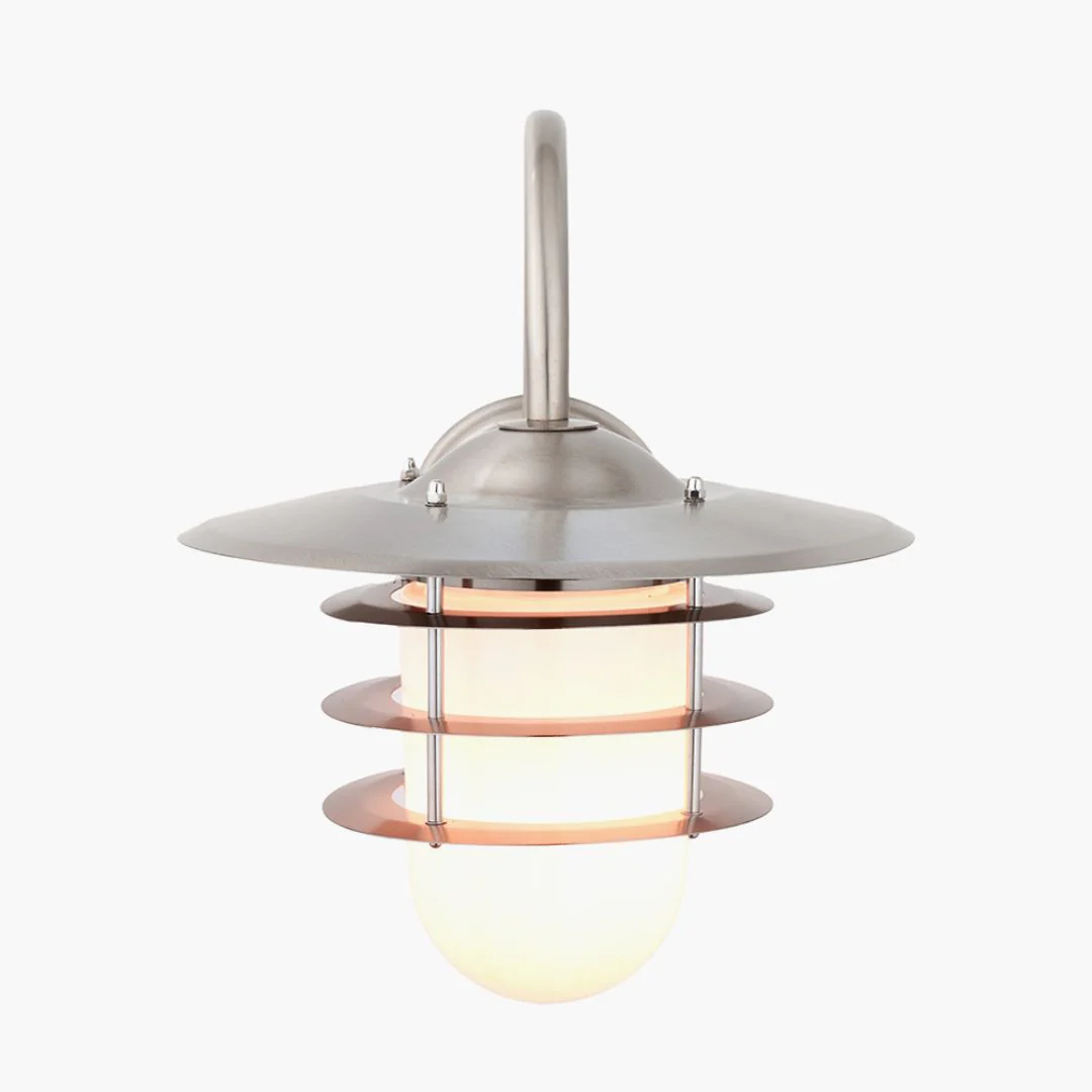 Centauri IP44 Outdoor Wall Light Brushed Steel - Image 5