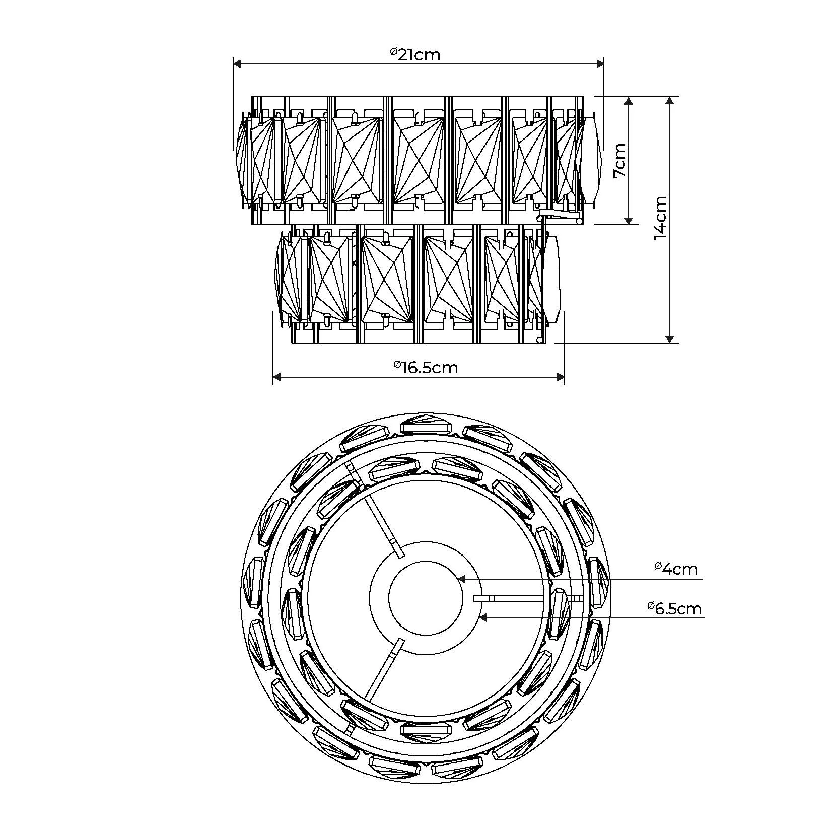 Darla Black Ceiling Pendant Shade - Image 9