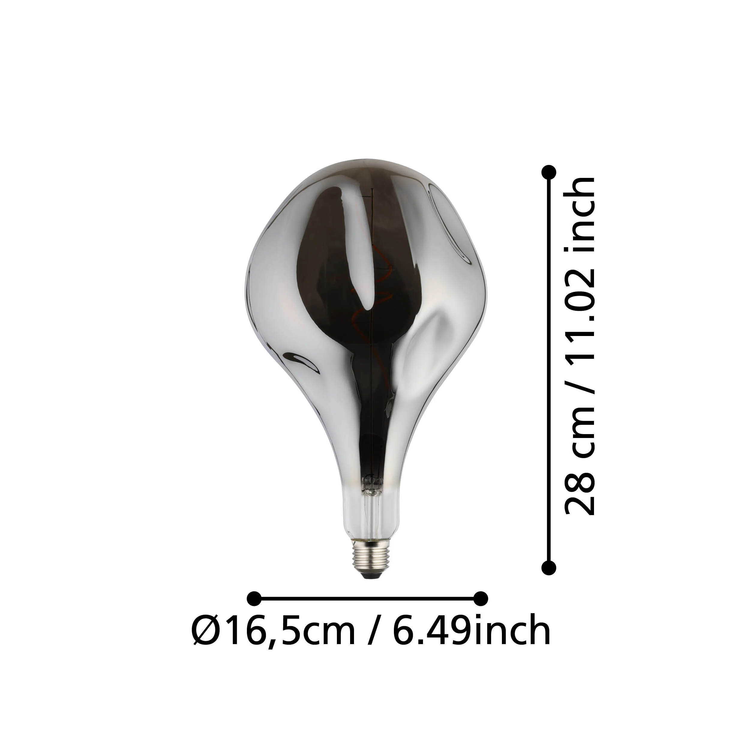 Distorted E27 LED Dimmable Warm White Black Bulb - Image 4