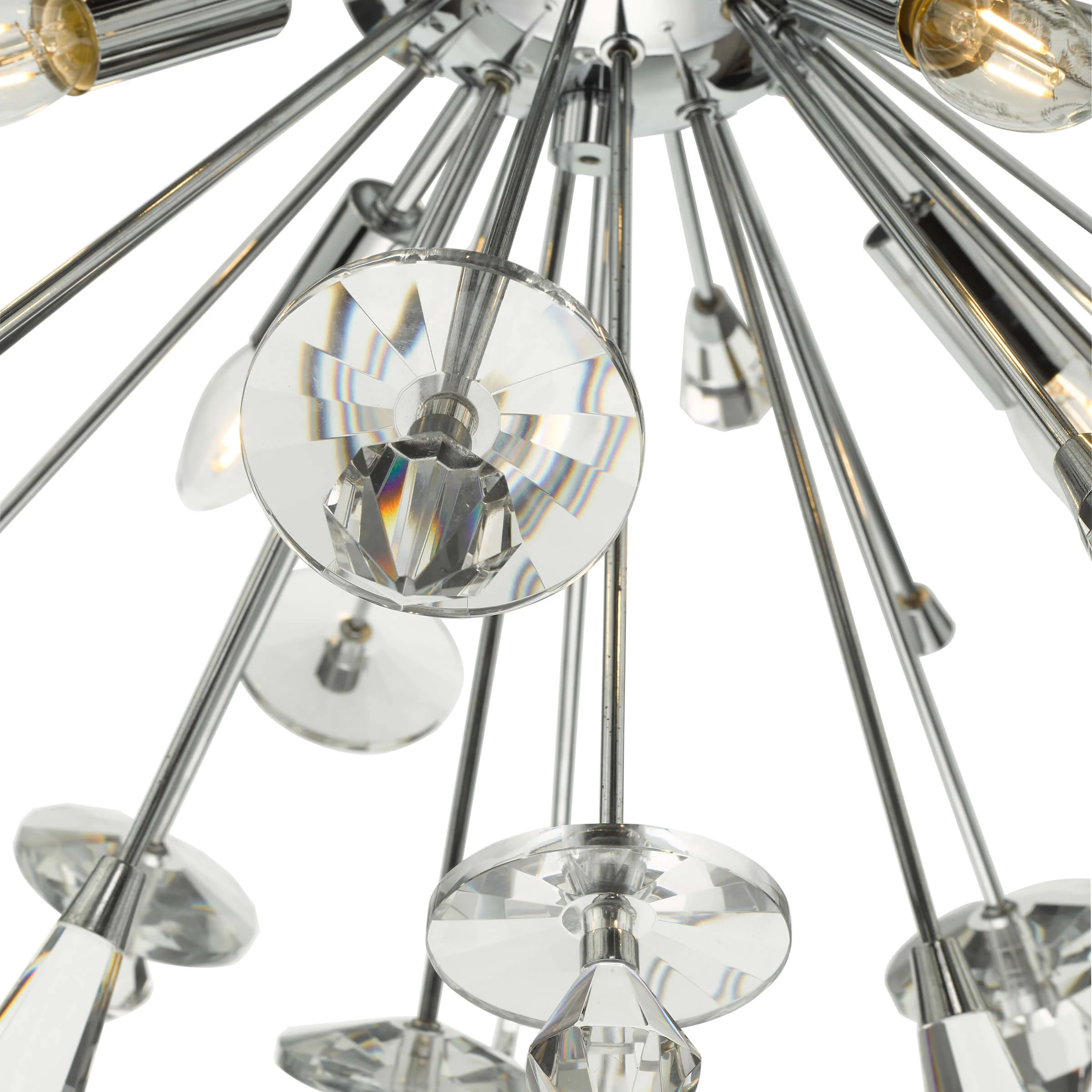 Exodus 8 Light Polished Chrome Pendant Ceiling Light - Image 11