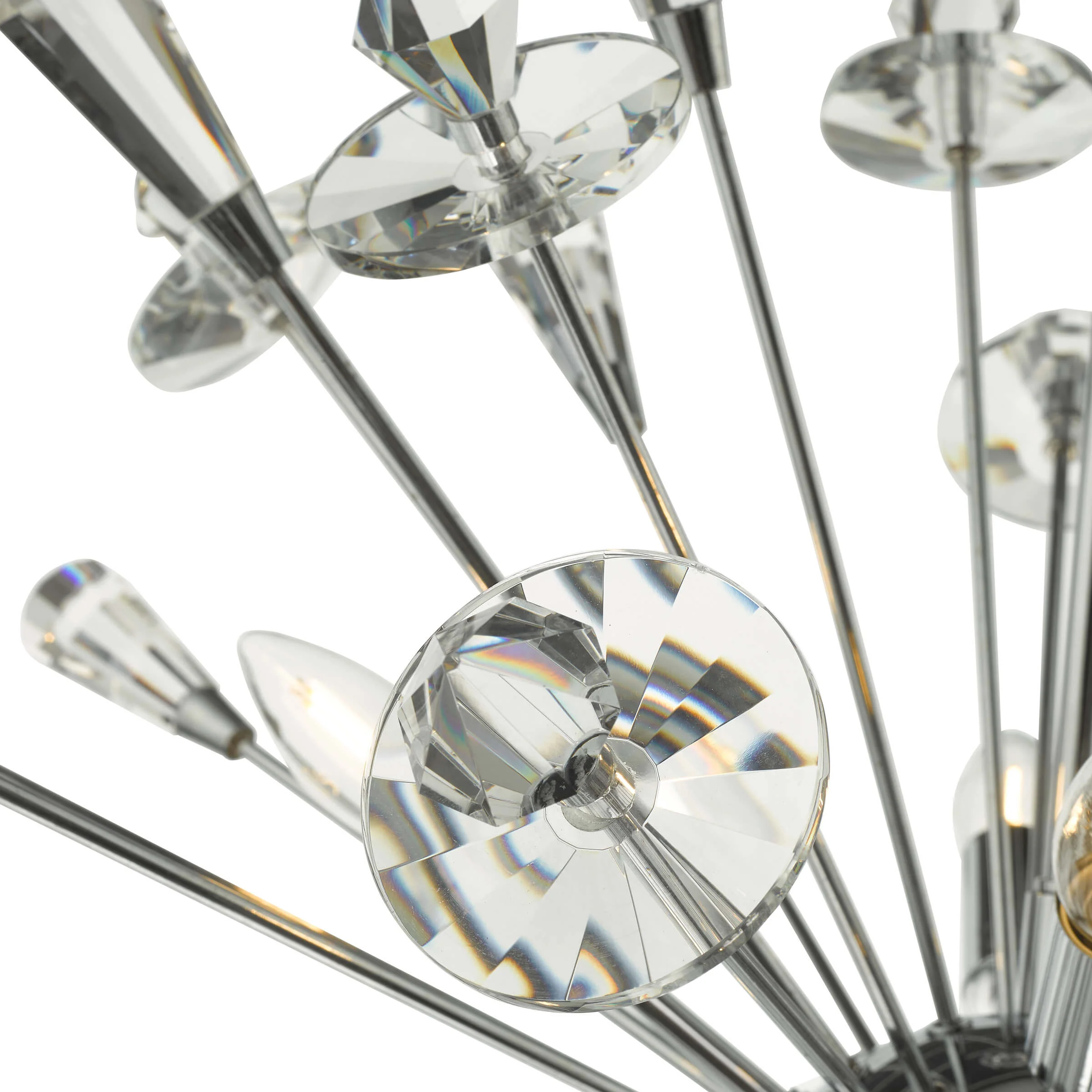 Exodus 8 Light Polished Chrome Pendant Ceiling Light - Image 9