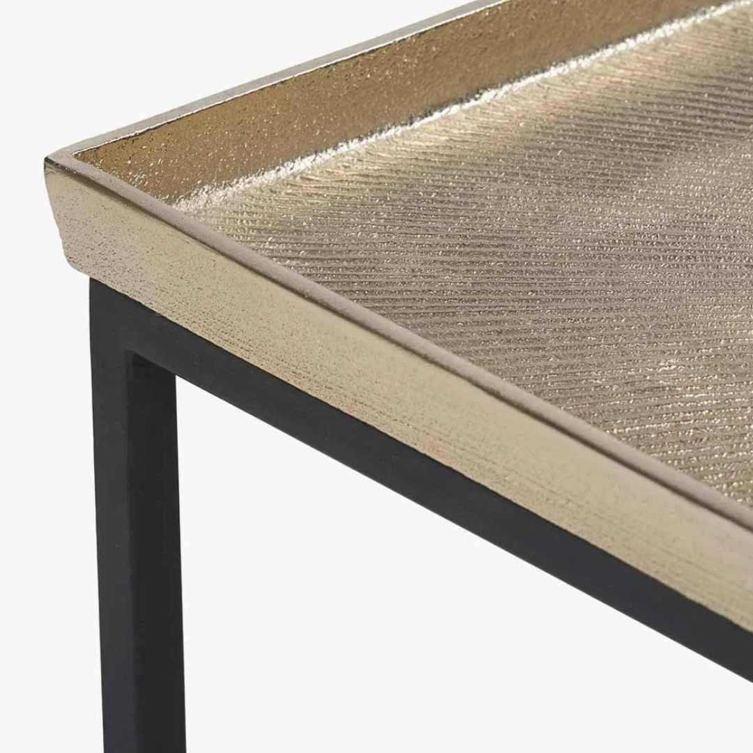 Franklin Black & Gold Metal Console Table - Image 9