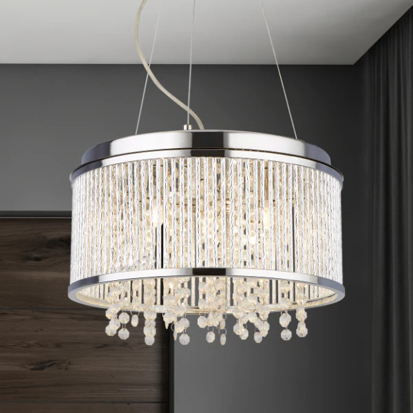 Gabbanna 5 Light Polished Chrome & Crystal Ceiling Pendant - Image 3