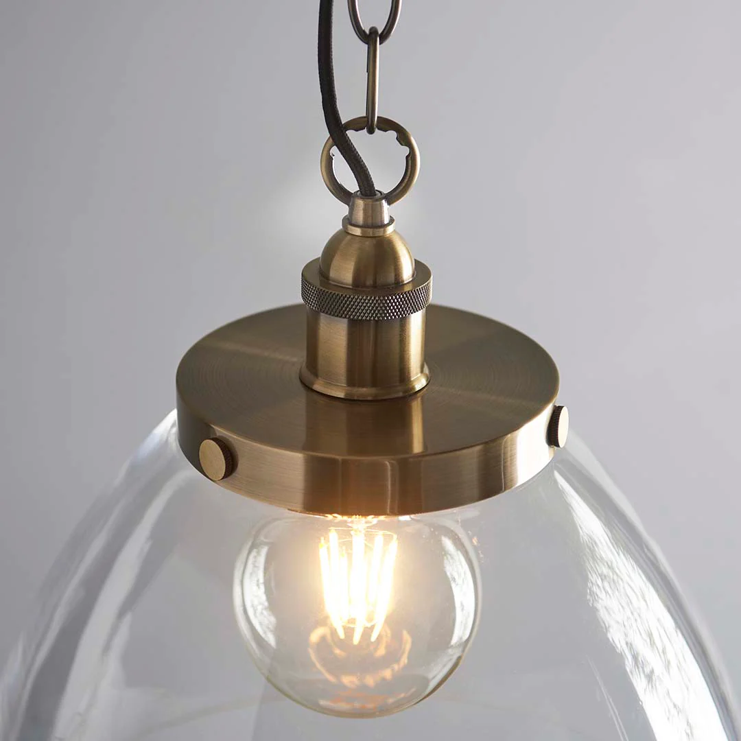 Hansen Antique Brass Grand Pendant Ceiling Light - Image 5