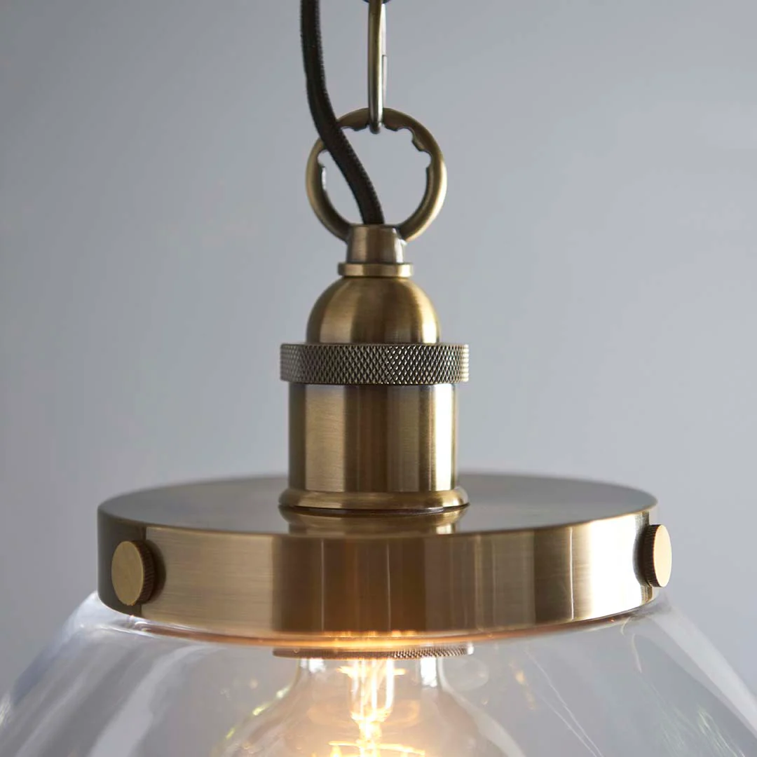 Hansen Antique Brass Grand Pendant Ceiling Light - Image 7