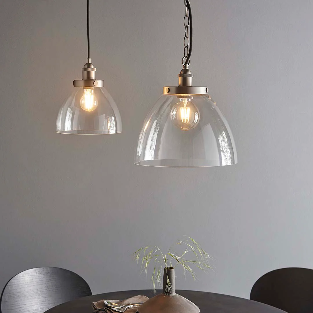 Hansen Brushed Silver Grand Pendant Ceiling Light - Image 10