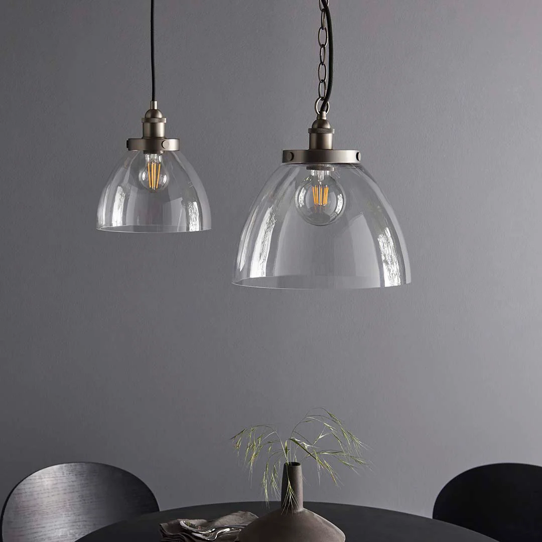 Hansen Brushed Silver Grand Pendant Ceiling Light - Image 11