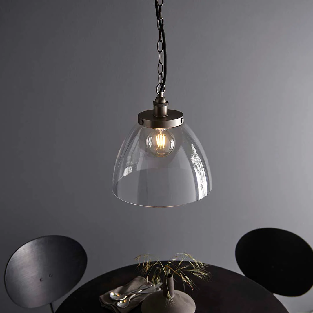 Hansen Brushed Silver Grand Pendant Ceiling Light - Image 3