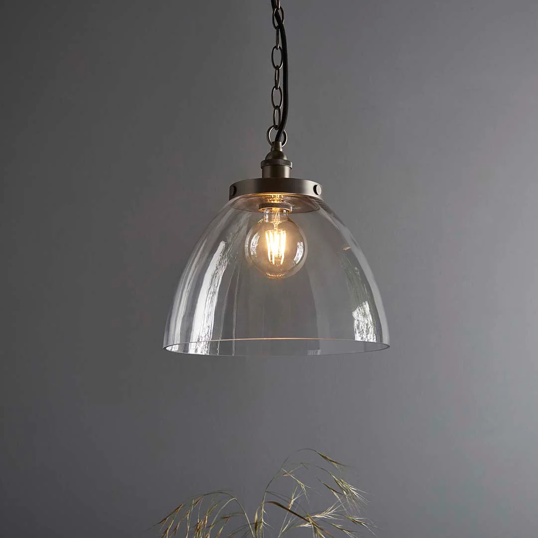 Hansen Brushed Silver Grand Pendant Ceiling Light - Image 4