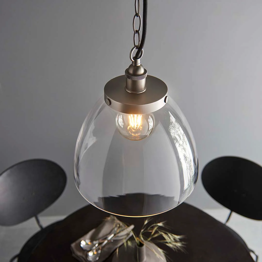 Hansen Brushed Silver Grand Pendant Ceiling Light - Image 5