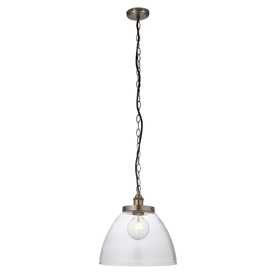Hansen Brushed Silver Grand Pendant Ceiling Light - Image 7