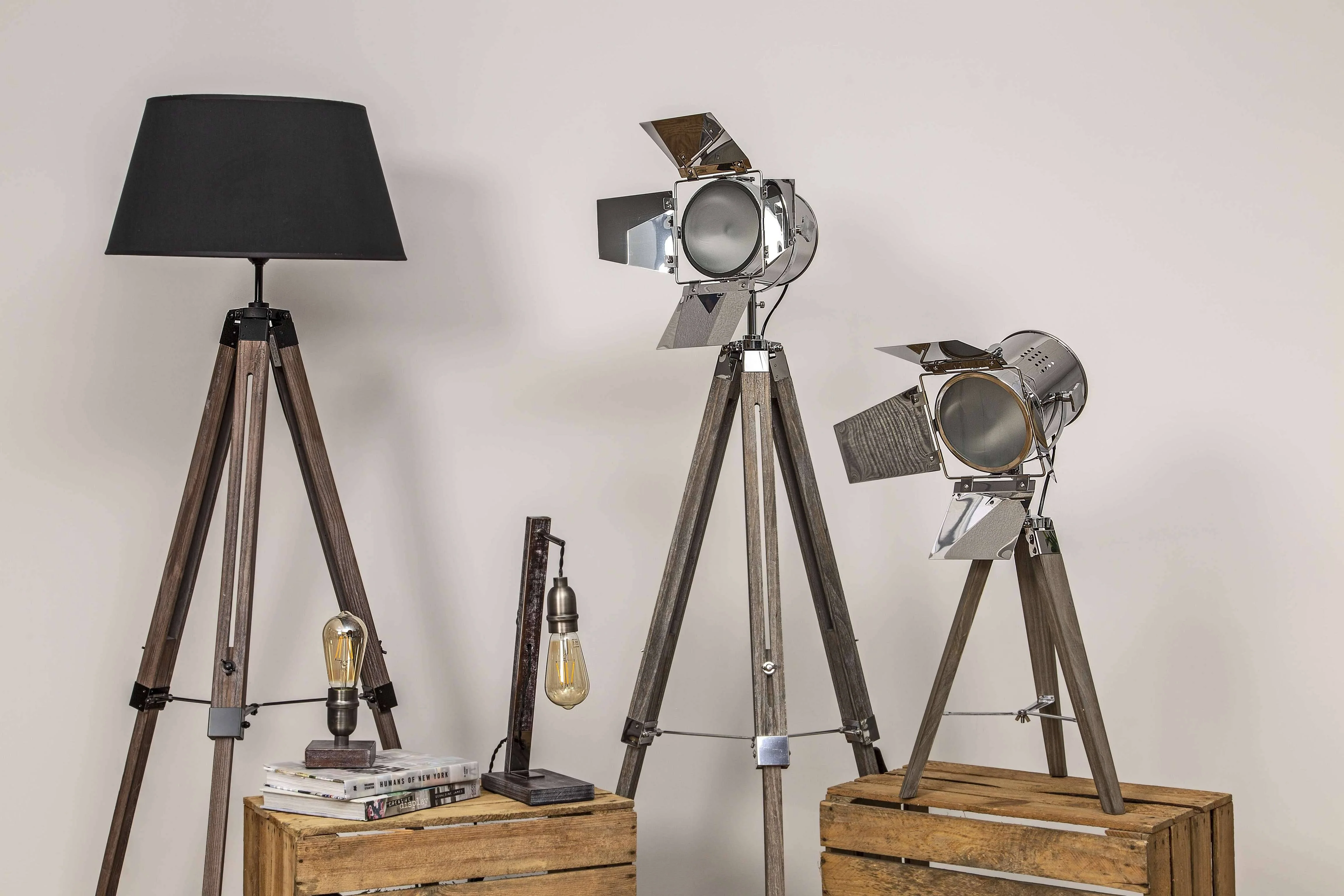 Hereford Tripod Floor Lamp Polished Chrome - Image 3