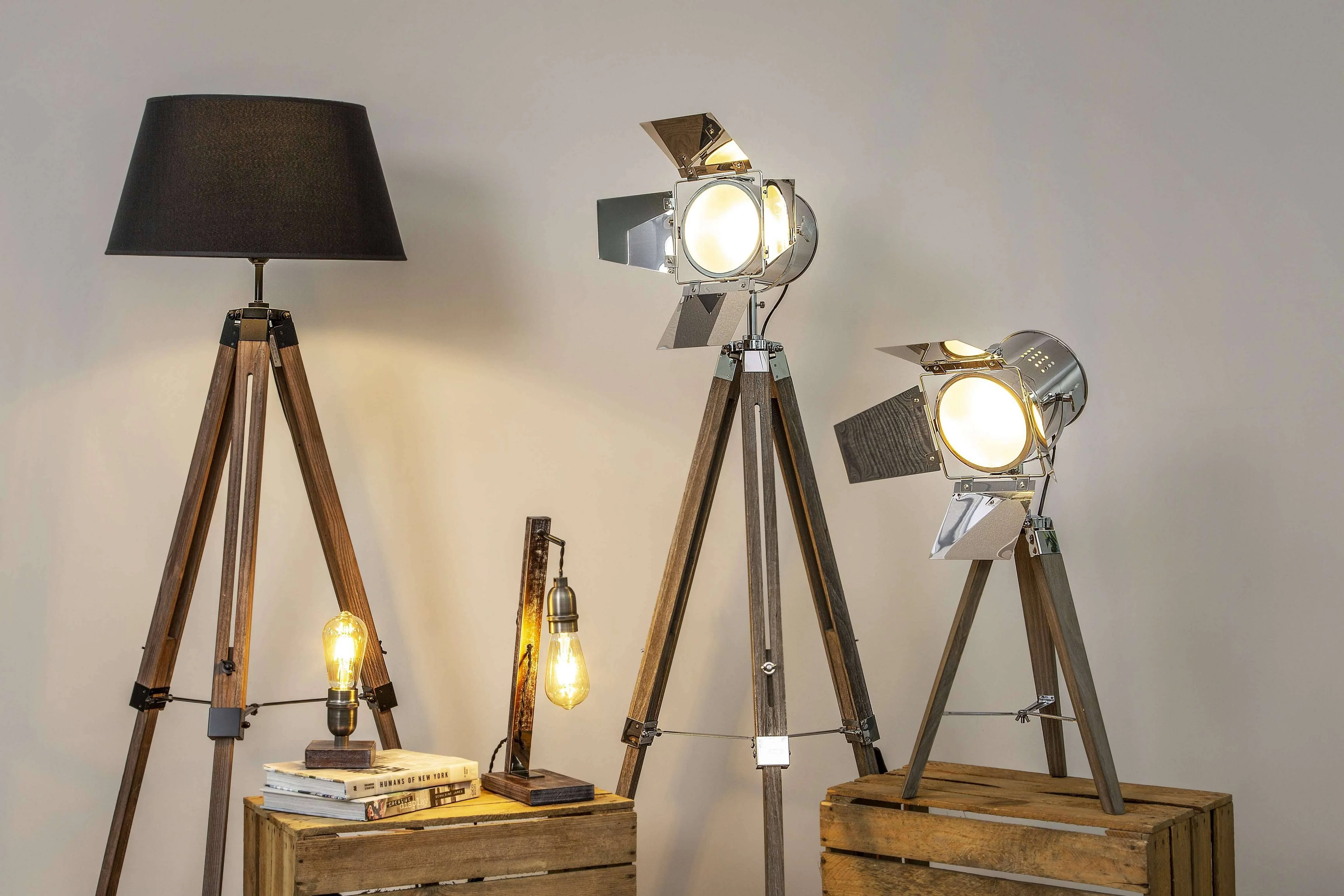 Hereford Tripod Floor Lamp Polished Chrome - Image 4