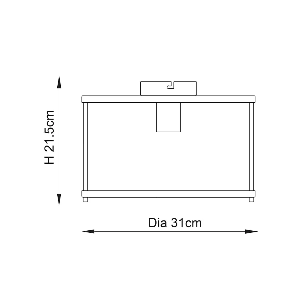 Hopton Antique Brass Flush Ceiling Light - Image 11