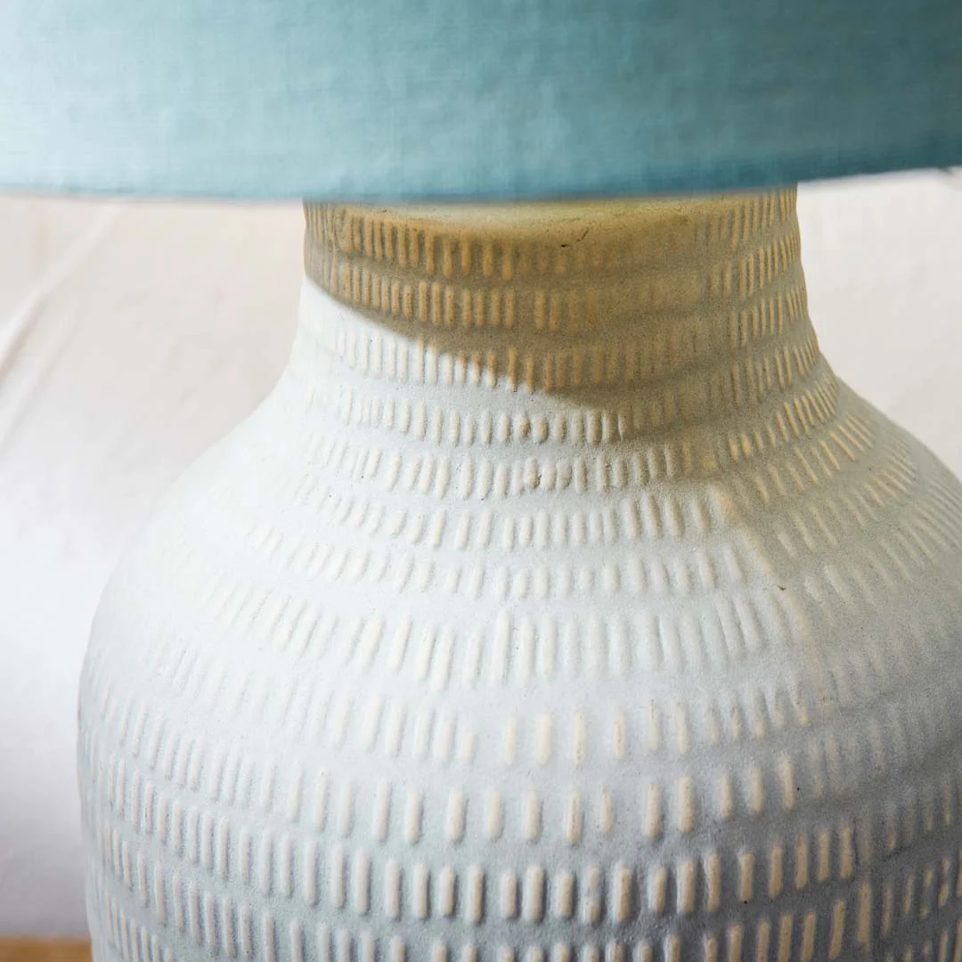 Kai Tall Duck Egg Ceramic Table Lamp - Image 4