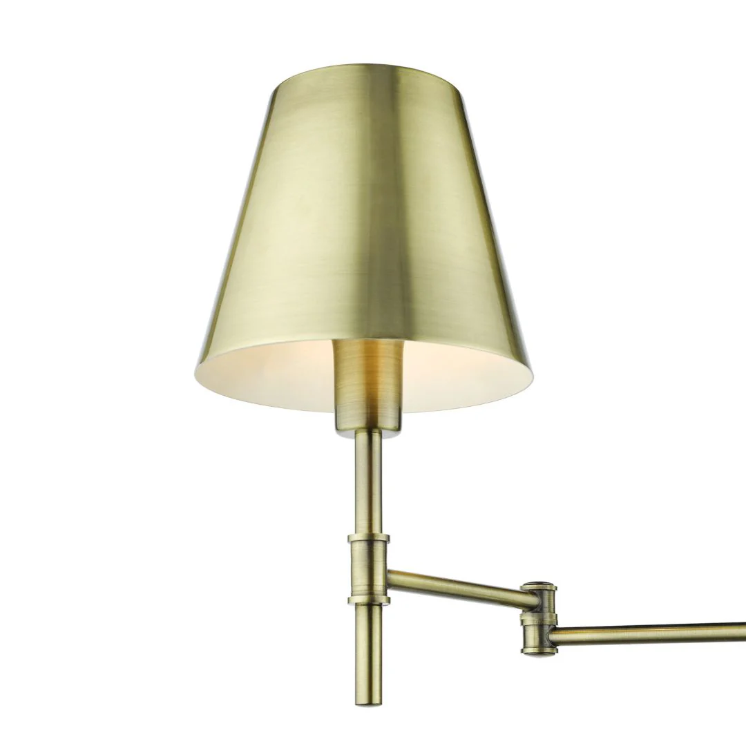 Kensington Antique Brass Swing Wall Light - Image 4