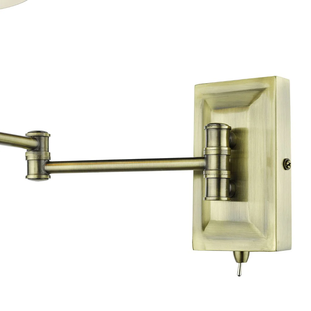 Kensington Antique Brass Swing Wall Light - Image 5