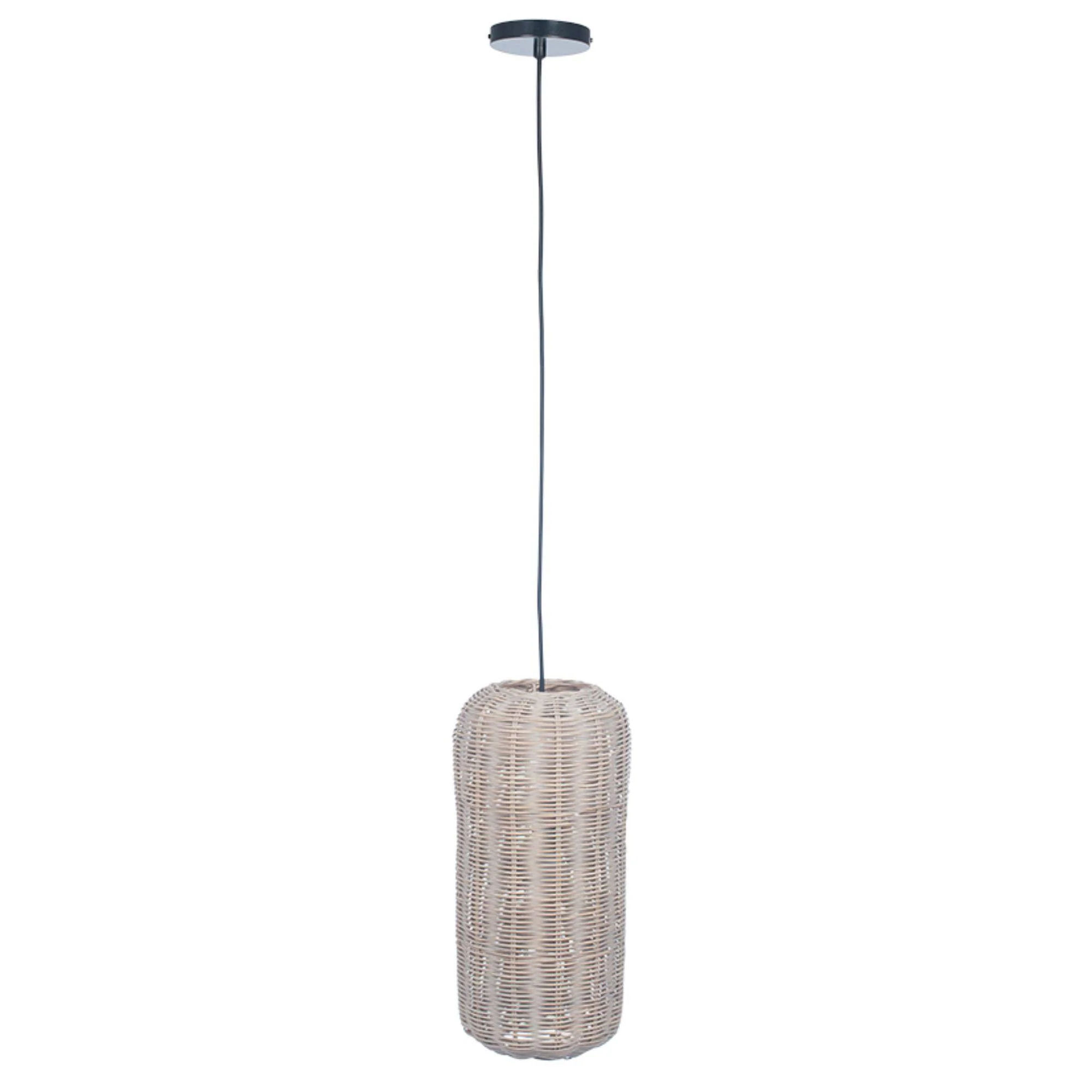Lanai Grey Wash Woven Capsule Pendant Ceiling Light - Image 5