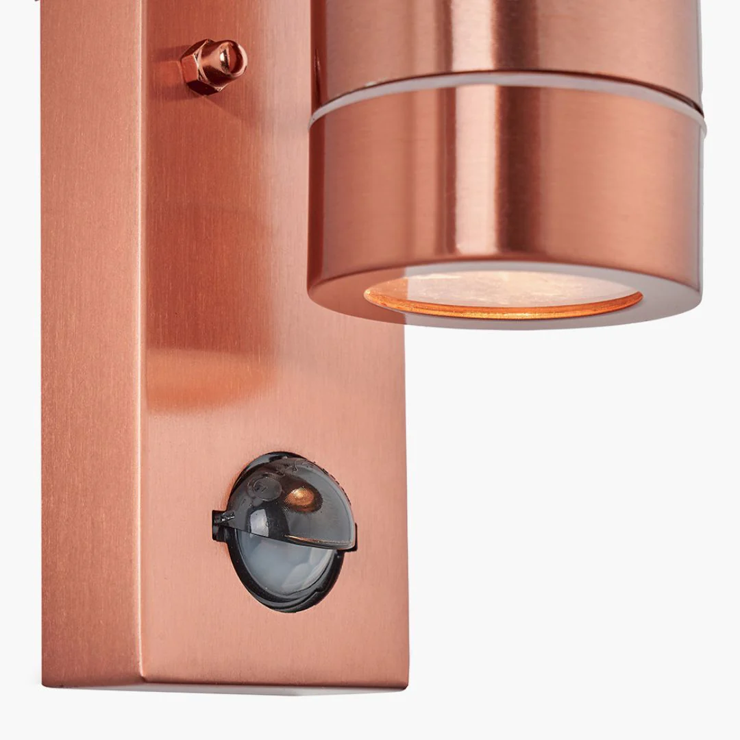 Lantana Copper Outdoor Up/Down PIR Wall Light - Image 10