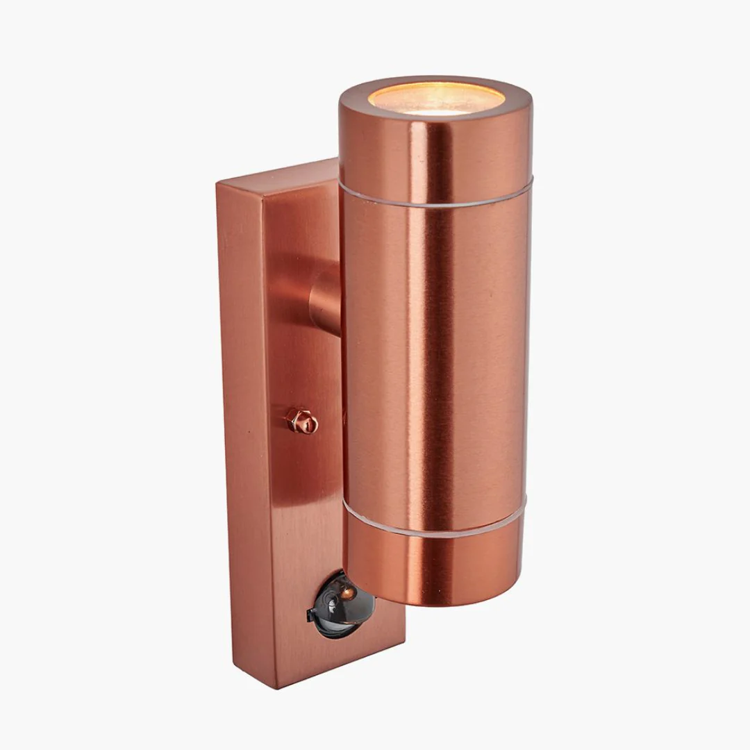 Lantana Copper Outdoor Up/Down PIR Wall Light - Image 6