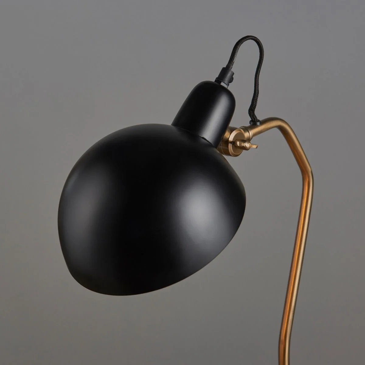 Largo Satin Brass & Black Desk Table Lamp - Image 3