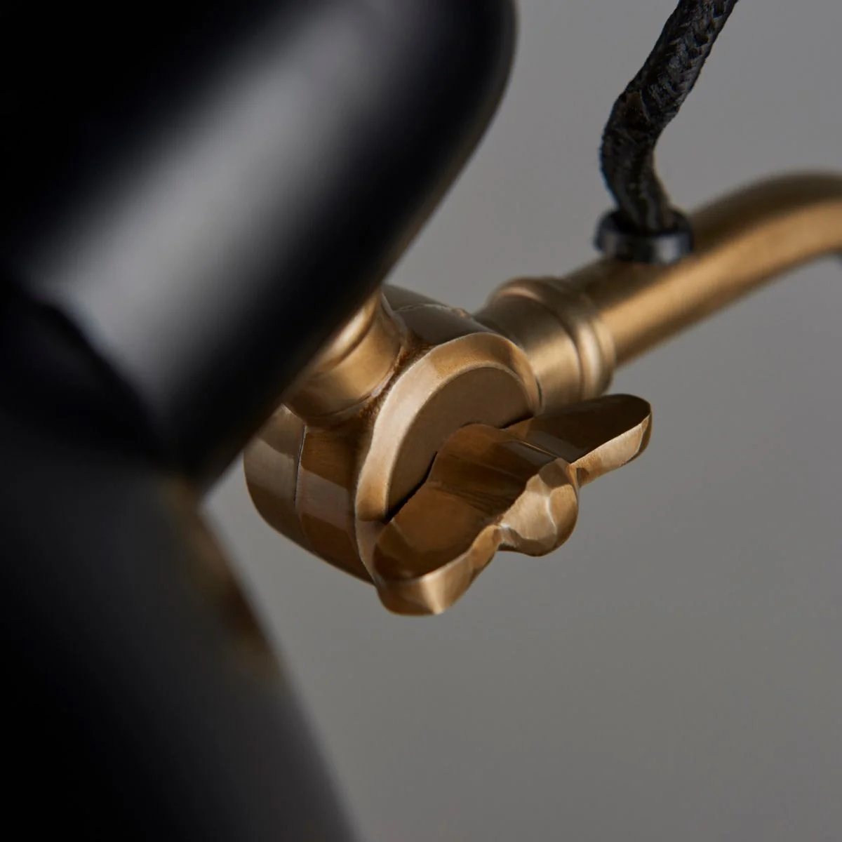 Largo Satin Brass & Black Desk Table Lamp - Image 4