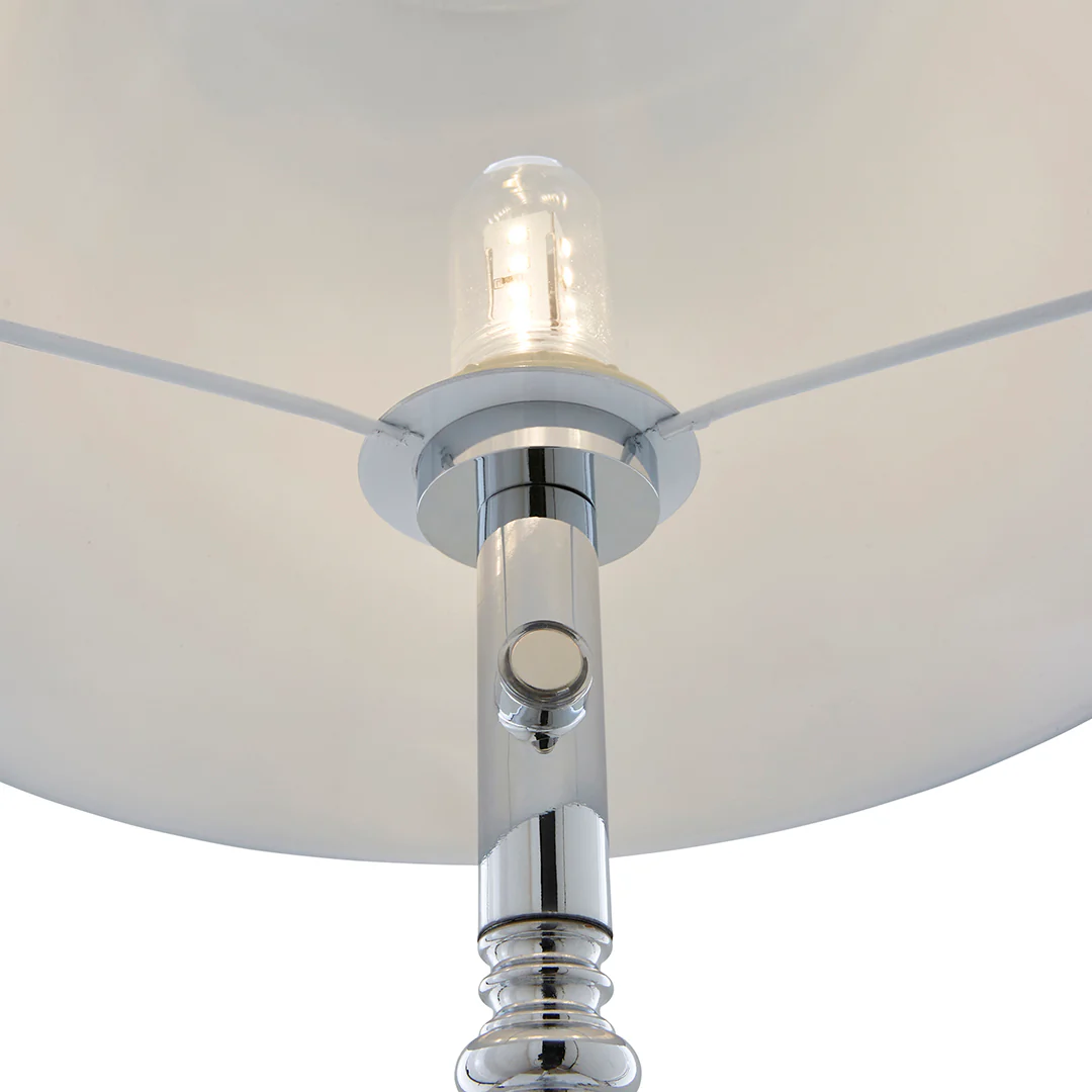 Lustre Polished Chrome LED Rechargeable Floor Lamp - Image 4