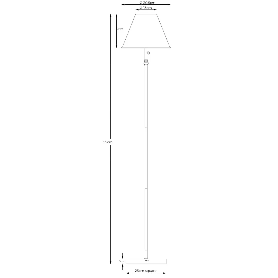 Lustre Polished Chrome LED Rechargeable Floor Lamp - Image 8