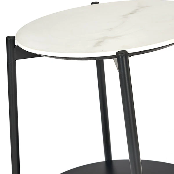 Marchello White & Black Side Table - Image 5