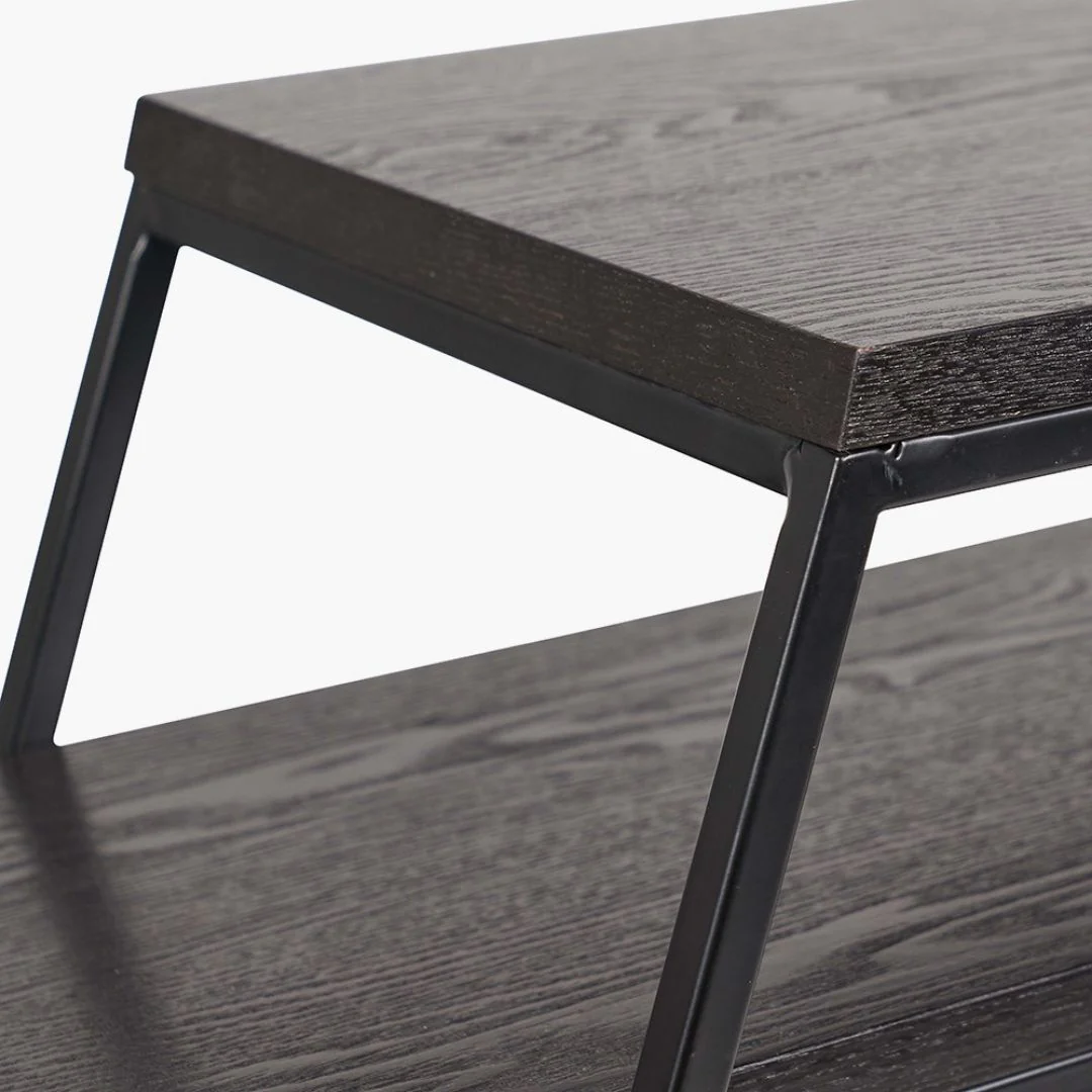 Mashiko Black Ash Veneer Duo Console Tables - Image 7