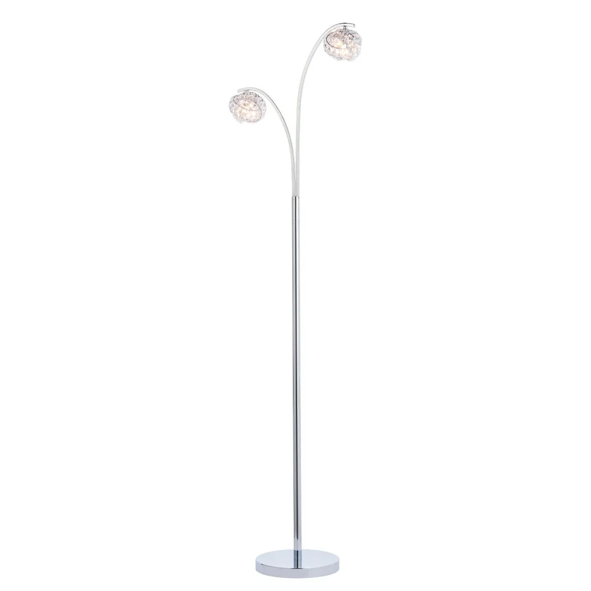 Monaco 2 Light Polished Chrome Floor Lamp - Image 6