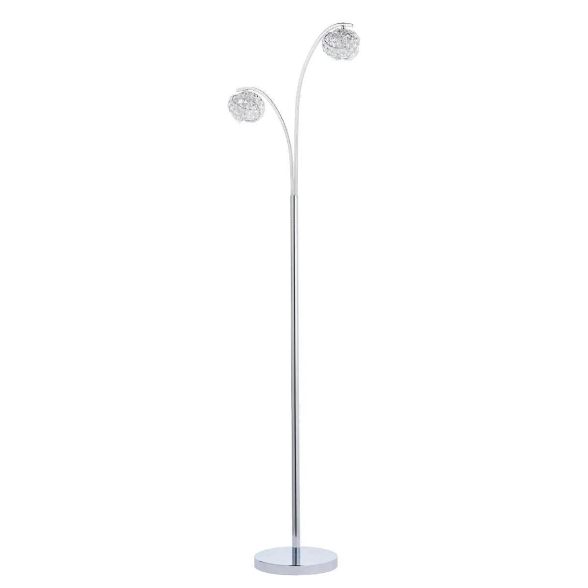 Monaco 2 Light Polished Chrome Floor Lamp - Image 7