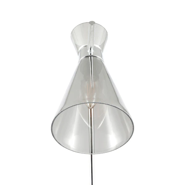Monroe Smoked Glass & Silver Task Floor Lamp - Image 8