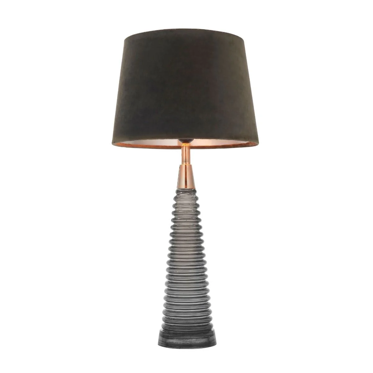 Naia Grey & Taupe Glass Table Lamp - Image 4
