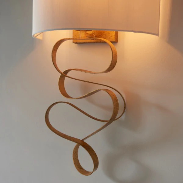 Natela Gold Leaf Wall Light - Image 3